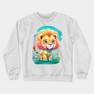 colorful cute lion Crewneck Sweatshirt